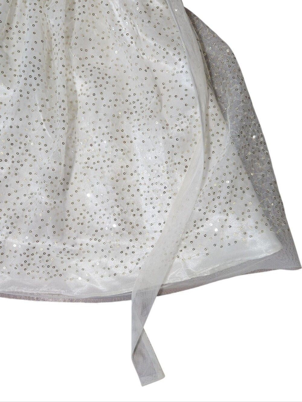 Jona Michelle Dress Size 6 Ivory Gold Sleeveless Full Long Flower Girl - Picture 2 of 8
